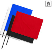 Plastic film flags fire retardant