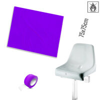 Plastic film cover fire retardant 75x75cm - purple