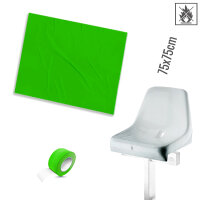 Plastic film cover fire retardant 75x75cm - green