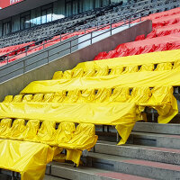 Plastic film seat cover double 75x150cm - yellow