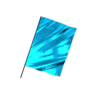 Metallic Foil Flag in Landscape Format