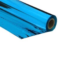 Metallic plastic film roll standard 1,5x30m - light blue