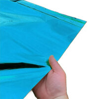 Metallic plastic film roll standard 1,5x30m - light blue