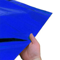 Metallic plastic film roll standard 1,5x2000m - blue