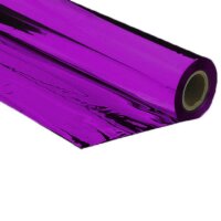 Metallic plastic film roll premium fire retardant 1,50x1000m - purple