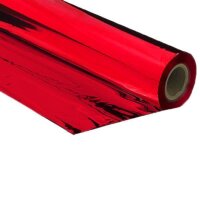 Metallic plastic film roll premium fire retardant 1,50x1000m - red