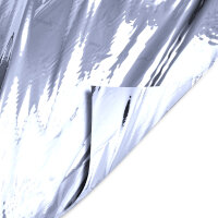 Metallic plastic film roll premium fire retardant 1,50x10m - silver