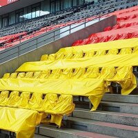 Plastic film seat covering roll flame retardant 0,75x200m - yellow