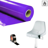 Plastic film seat covering roll flame retardant 0,75x200m...