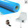 Plastic film seat covering roll flame retardant 0,75x200m - light blue